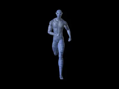 AVTR004 Avatar Running Animation 3D model