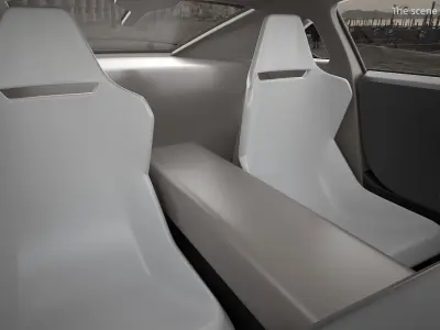  Aerodynamic Sport Concept Vehicle Black Rigged for Cinema 4D 