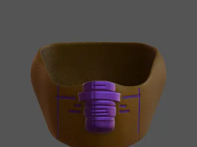 Gas mask helmet 3d model scifi Low-poly  Low-poly 3D model 307