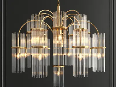 Collection of modern crystal chandeliers 3D model