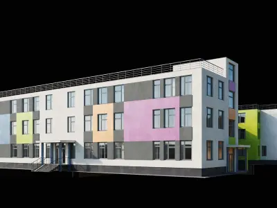 Kindergarten building 2 3D model