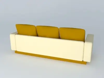 Couch Sofa 3 seat Doors 3 BRW 3D model