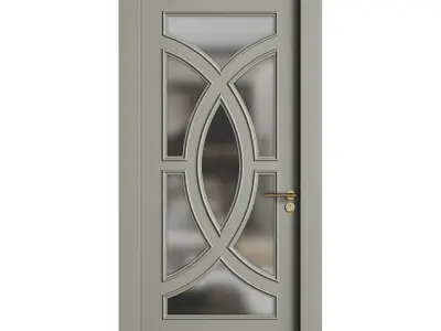Modern entrance door 17 3D model