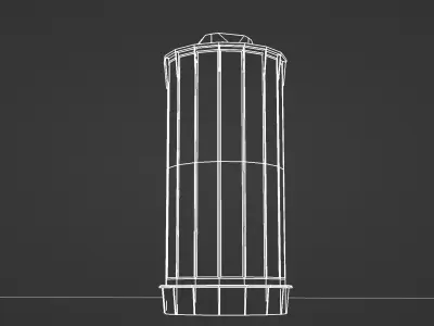 Futuristic City Building 4 Low-poly 3D model