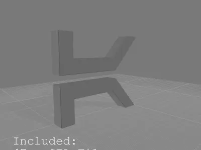 Aurabesh Sign Low-poly 3D model