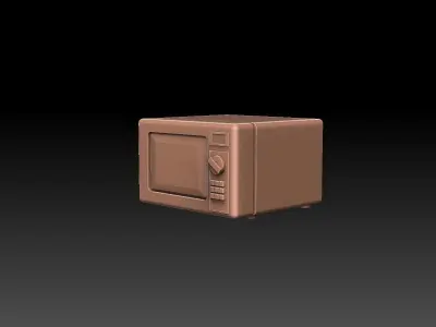 Kitchen Set microwave 3D print model