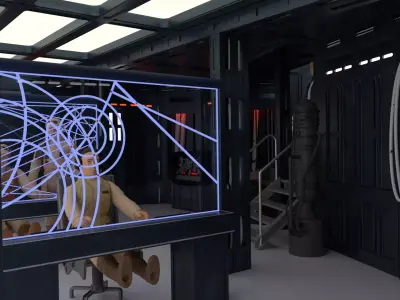 Set 3a Echo Base Control Room 1-18 scale Hasbro Kenner 3D print model