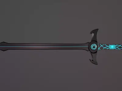 Sci-Fi Sword  Low-poly 3D model purchase