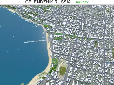 Gelendzhik Russia Low-poly 3D model