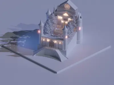 Castle in Snow 3D model