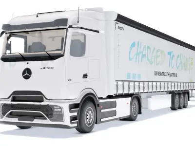  Mercedes eActros 600 Electric Truck With Trailer 2024 White 