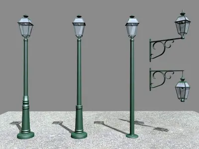 Street Lamps Collection 52 un 3D model