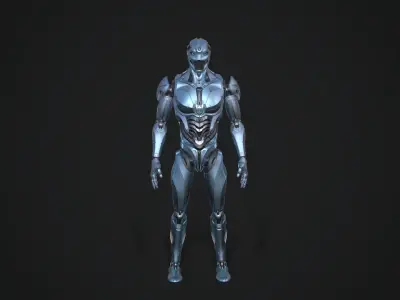 Modular Robot Low-poly 3D model