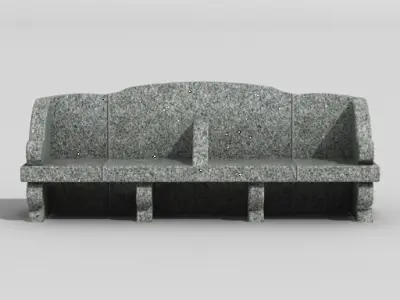 Stone bench Free 3D model