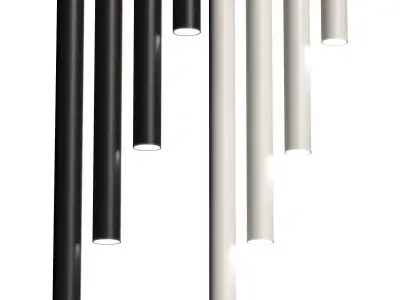 LED tube surface spotlight Low-poly 3D model