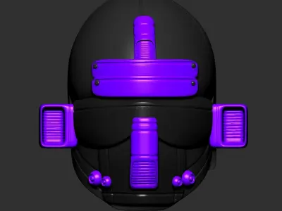helmet high poly sculpt 3d printable ver 7 3D model 3D model