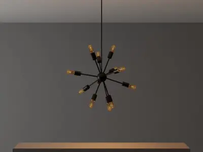  Delphine 12-Light Oil-Rubbed Bronze Chandelier 3D model