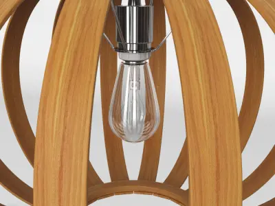 Bentwood Pendant Oblong by West Elm  3D model