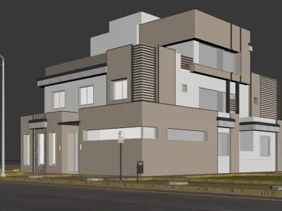 Exterior modern house 3D model