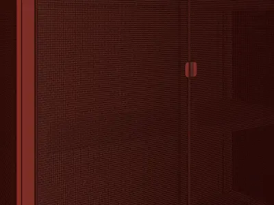 Retro Wardrobe 2 Doors 3D model