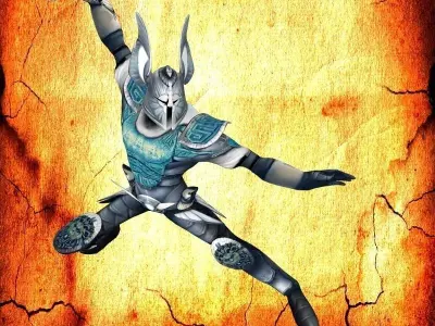 White Knight Low-poly 3D model