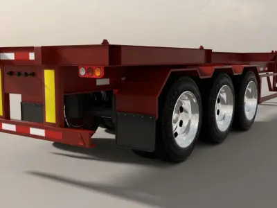 Fudeng Trailer Container  Low-poly 3D model