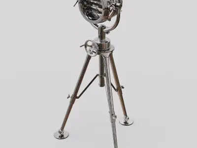 Nautical Spot Light Tripod Floor Lamp 3D model