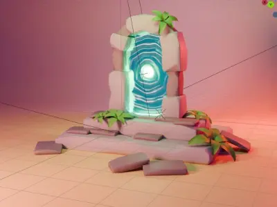 Portal Low-poly 3D model