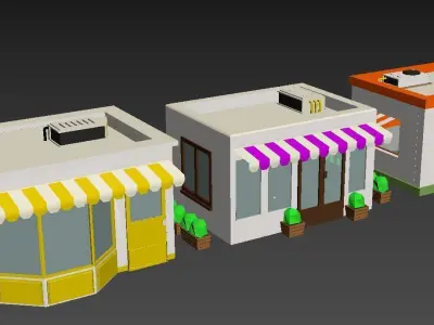Anim Shops for Games AR VR Environments 3D model