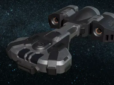 Sci-Fi Scout Spaceship Low-poly 3D model