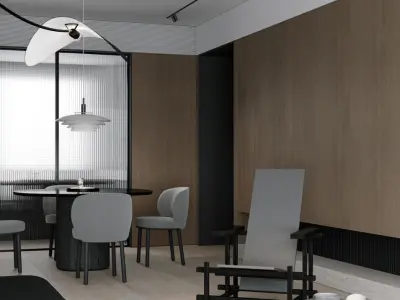 Case 1 Flat-floor restaurant 3D 3D model