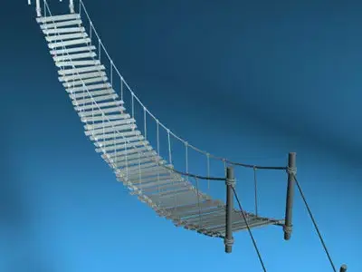 Rope bridge 3D model