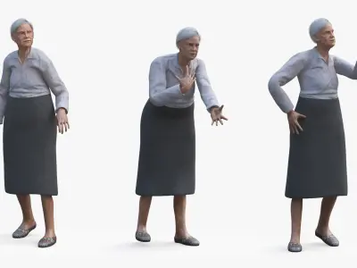  Older Woman Rigged for Maya 