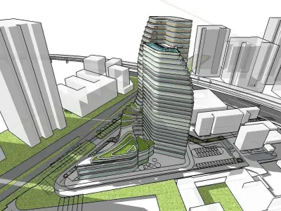 vacation spot-Resort-Fashion Leisure Hotel-092 3D model