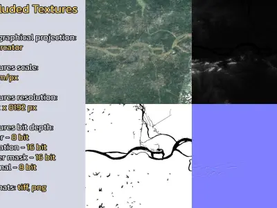 Zhenjiang China City Landscape 3D Model 3D model