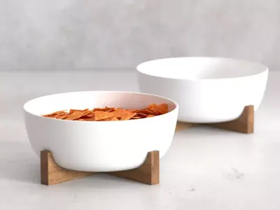 Serving Bowl with Trivet 3D model