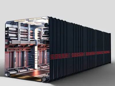 Sci Fi Corridor Tunnel Low-poly 3D model