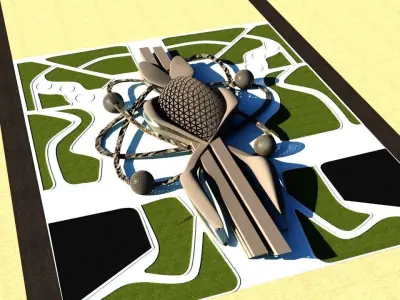 Organic buildings 3D model