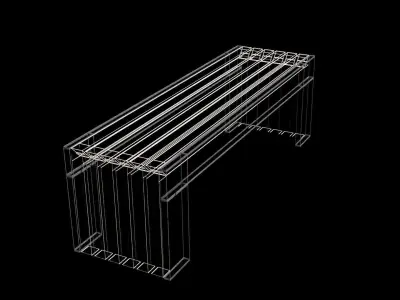 Simple bench Free 3D model