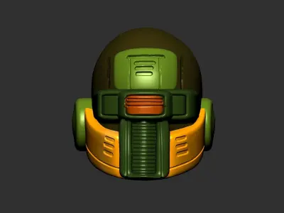 helmet high poly sculpt 3d printable ver 7 3D model 3D model 100
