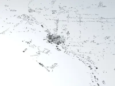 San Diego Downtown Streets and Buildings 3D model