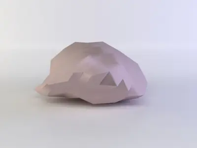 Pink rock3 Low-poly 3D model