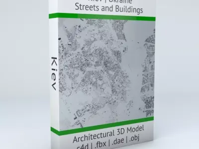 Kiev Streets and Buildings 3D model