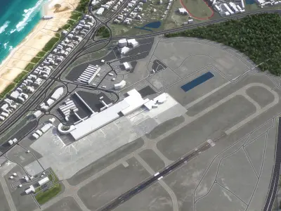 Gold Coast - Airport - OOL Low-poly 3D model