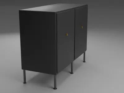 Cabinet with two doors 3D model