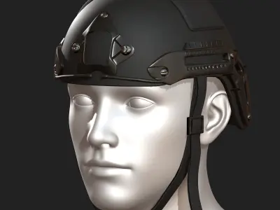 Helmet military combat 3d model  Low-poly 3D model