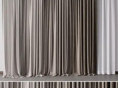 Hadi Curtains 31 Low-poly 3D model