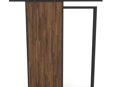 sliding door 3D model Low-poly 3D model
