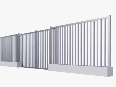 Fence Low-poly 3D model