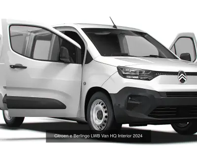 Stellantis Small E Van HQ Interior LWB 2024 3D Model Pack